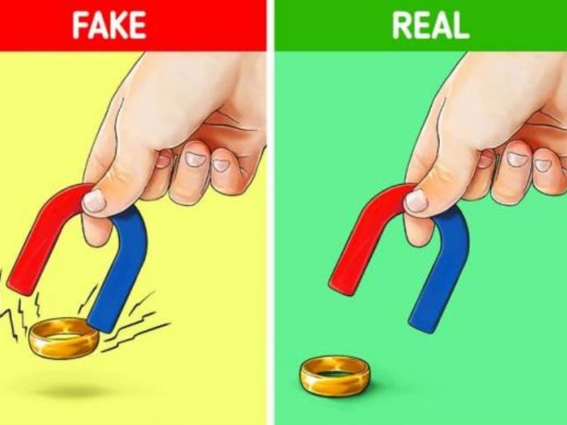 Kiểm tra vàng bằng nam châm